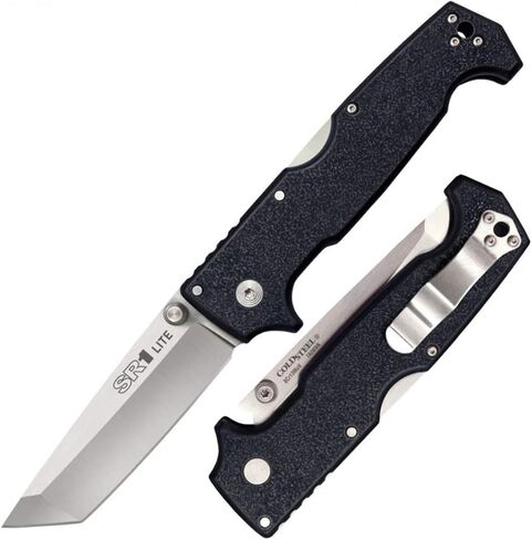 Cold Steel 4-Max Scout Folding Knife with Tri-Ad Lock and G-10 Handle, One Size & SR1 Series Tactical Folding Knife with Tri-Ad Lock and Pocket Clip, SR1 Tanto Lite in Kuwait