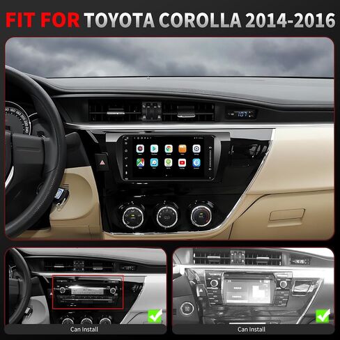 4G Network Radio for Toyota Corolla Upgrade 2014 2015 2016,Stereo Replacement,QLED Touch Screen,8core CPU,Carplay and Android Auto in Saudi Arabia