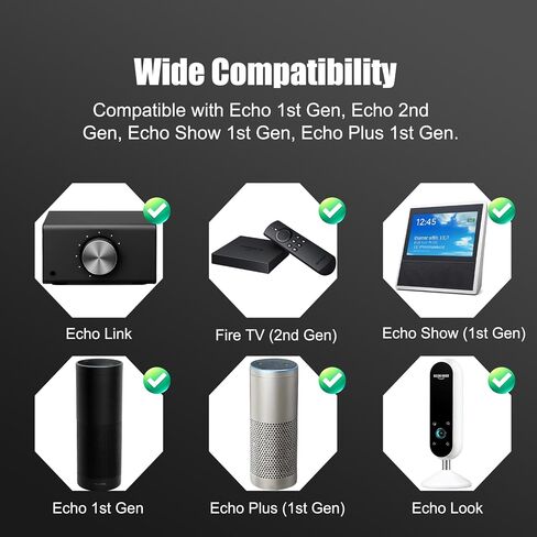 21W Charger Compatible with Echo 1st/2nd Gen Smart Speaker, Black in Kuwait