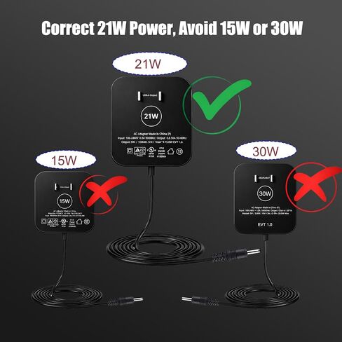21W Charger Compatible with Echo 1st/2nd Gen Smart Speaker, Black in Kuwait