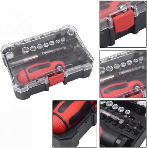 for versatile 26-Piece Hand Tool Kit with Magnetic Bits and Socket Wrench for Electronics Laptop Phone Glasses Repair Storage in Kuwait
