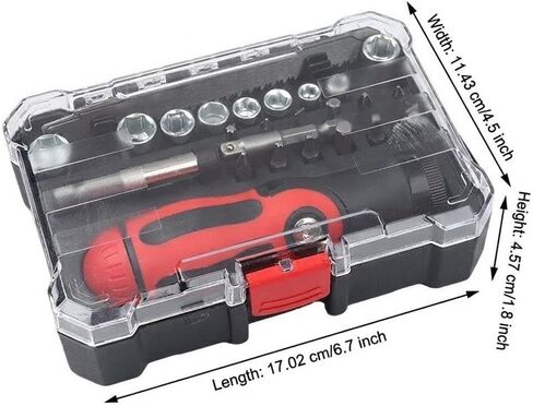 for versatile 26-Piece Hand Tool Kit with Magnetic Bits and Socket Wrench for Electronics Laptop Phone Glasses Repair Storage in Kuwait