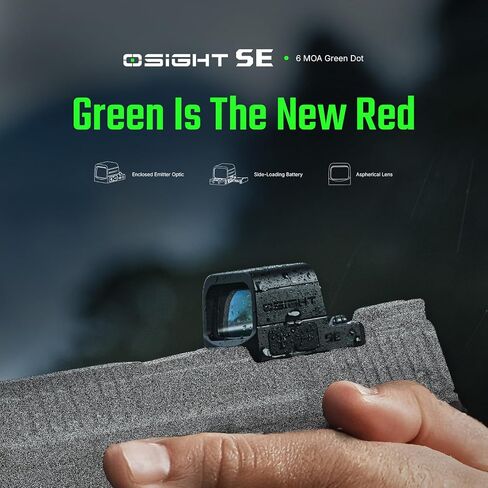 OSIGHT SE 6 MOA Green Dot Enclosed Micro Sight Bundled with OSIGHT RMR to RMSc Adapter Plate for RMR Slide Cut in Kuwait