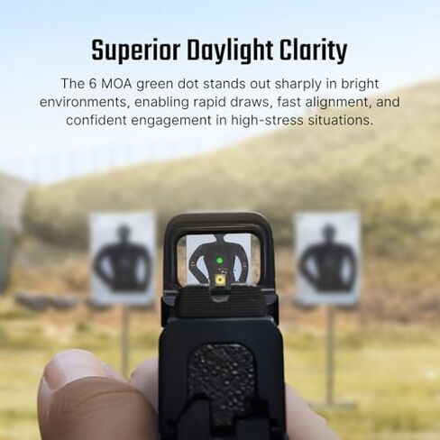 OSIGHT SE 6 MOA Green Dot Enclosed Micro Sight Bundled with OSIGHT RMR to RMSc Adapter Plate for RMR Slide Cut in Kuwait