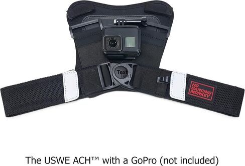 USWE Action Camera Harness - Compatible with All Bounce-Free Backpacks and GoPro Cameras, Front Mounted on Chest Harness (NDM 1 (M-XL)) in Kuwait