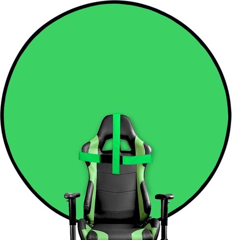 Portable Green Screen Chair, 57 in Greenscreen Backdrop with Stand Double Sided Foldable Green Background, Chroma Key, for Photography Streaming Gaming Photo Zoom Video Chats and Meeting in Kuwait