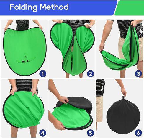 Portable Green Screen Chair, 57 in Greenscreen Backdrop with Stand Double Sided Foldable Green Background, Chroma Key, for Photography Streaming Gaming Photo Zoom Video Chats and Meeting in Kuwait