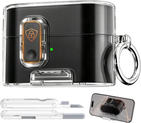 for Sony WF‑1000XM6 Case, Clear Shell with Secure Lock, Grey Button in Kuwait