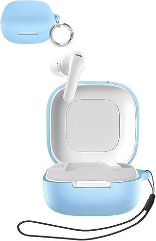 Case for Anker Soundcore P30i Earbuds, Soft Silicone Shock Full Body Protection, Includes Keychain and Lanyard, Anti-Lost Design, Does Not Affect Charging, Sky Blue in Kuwait