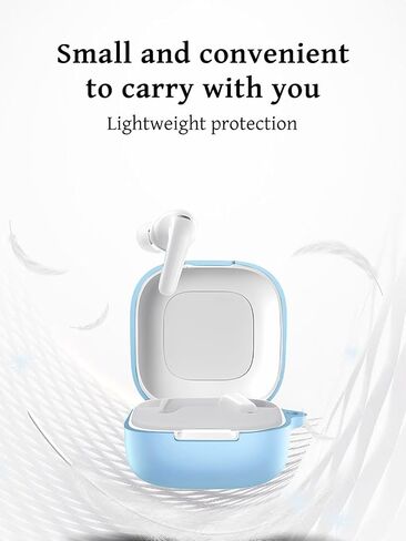 Case for Anker Soundcore P30i Earbuds, Soft Silicone Shock Full Body Protection, Includes Keychain and Lanyard, Anti-Lost Design, Does Not Affect Charging, Sky Blue in Kuwait