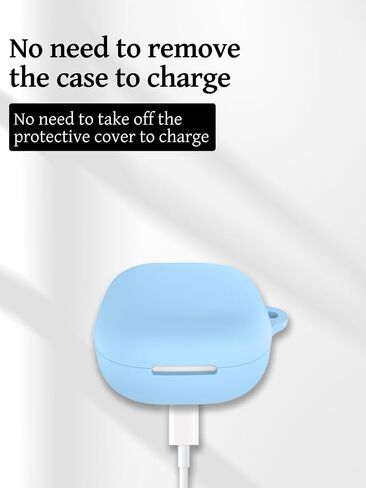 Case for Anker Soundcore P30i Earbuds, Soft Silicone Shock Full Body Protection, Includes Keychain and Lanyard, Anti-Lost Design, Does Not Affect Charging, Sky Blue in Kuwait