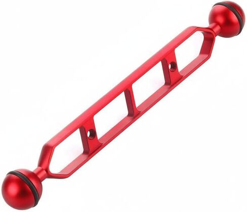 Diving Light Arm Universal Underwater Ball Mount Extension Aluminum Alloy Construction Adjust Angle Buoyancy Support Suitable for Snorkeling Video, Red, 9 Inch in Saudi Arabia