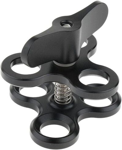 Clamp Underwater Accessories Triple Clamp Mount Adapter Ball Joint Arm Mount Adapter Aluminum Nonslip Groove Suitable for in Kuwait