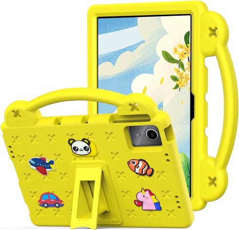 YRH for Lenovo Idea Tab 11 Case 2025 (TB336FU), EVA Kids Shockproof Tablet Cover with Figures Dolls Stand Handle, Pink in Saudi Arabia