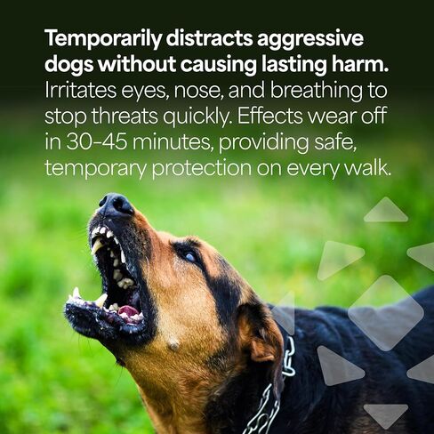 Mace Dog Repellent Spray - Dog Deterrent Self Defense Pepper Spray, EPA Registered, 0.63 oz, 10 Feet Range, Max Strength 10% OC Canine Safe Formula, Flip Top Safety Cap, Adjustable Hand Strap in Saudi Arabia