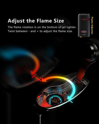 VVAY Jet Lighter, 3 Flame - Butane Refillable (Butane Gas Not Included) in Kuwait