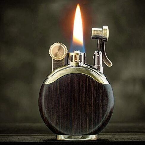 Vintage Trench Lighter, Cool Pipe Lighters Fluid Refillable, Windproof Reusable Antique Classic Flame, Unique Birthday Gifts for Men Dad Husband (Fuel NOT Included) in Saudi Arabia