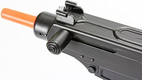 BBTac M37F Airsoft SMG - مسدس Airsoft يعمل بمحرك Skorpion VZ-61 مزود بـ 200 إطارًا في الثانية، ومخزون سلكي قابل للطي، ومقبض خشبي صناعي - مسدس Airsoft تكتيكي للعب في الأماكن المغلقة والخارجية in Kuwait
