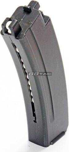 BBTac M37F Airsoft SMG - مسدس Airsoft يعمل بمحرك Skorpion VZ-61 مزود بـ 200 إطارًا في الثانية، ومخزون سلكي قابل للطي، ومقبض خشبي صناعي - مسدس Airsoft تكتيكي للعب في الأماكن المغلقة والخارجية in Kuwait