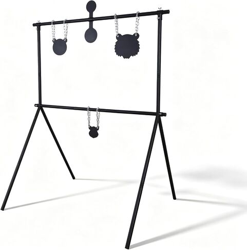 3mm Thick Steel Targets with 32-60'' Tall Adjustable Stand for Pistol, .22LR, Airgun, BB Gun Training & Outdoor Shooting Practice in Saudi Arabia