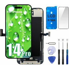 ZTR for iPhone 14 Pro Screen Replacement 6.1'', 14 Pro LCD Display and Touch Digitizer Full Assembly with Repair Tool Kits Waterproof Tape, Screen Protector (for Model A2890/A2650/A2889/A2892) in Kuwait