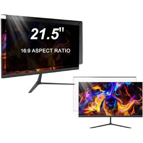 2 Pack 21/21.5 inch Computer Monitor Privacy Screen Filter, Hanging Anti Spy Screen Protector for 16:9 Desktop Monitor, Removable Anti Glare Blue Light Privacy Shield for Business Office in Kuwait