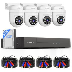 4K Wired Security Camera System Outdoor, 4PCS 8MP PTZ Camera,3TB HDD in Saudi Arabia