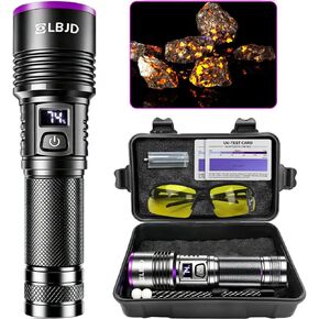 365nm UV Blacklight Rechargeable Flashlight with Filter for Pet Urine in Saudi Arabia