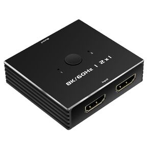 HDMI Switch 4K 120Hz 2 in 1 Out 2 Port Switch 1 Monitors 2 Computers Hdmi 5K 144Hz KVM Switch Monitor HDMI2.1 8K 60Hz in Saudi Arabia