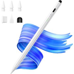 Hastraith Dual Tip Stylus Pen for iPad(2026-2018),13 Mins Fast Charge with Tilt Sensitivity and Palm Rejection for iPad 11/10/9/8/7/6th Gen,Air 7/6/5/4/3/M3/M2,Pro 13"/12.9"/11"/M4, Mini 7/6/5th,White in Saudi Arabia