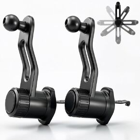 Universal Air Vent Clip for Car Mount [2 PACK] [Adjustable 360° Rotatable] [No-Blocking] Car Vent Clip Replacement with Swing Arm&Metal Hook&17mm Joint Ball for Most Car Phone Holder (Upgraded) in Saudi Arabia