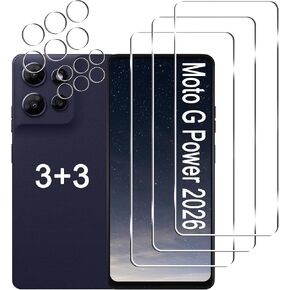 [3+3 Pack] Moto G Power 2026 Screen Protector + Camera Lens Protector in Kuwait