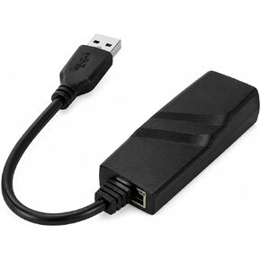 USB 3.0 to Gigabit Ethernet Adapter, Black, RJ45 LAN for Laptop, Desktop, Android TV Box, 10/100/1000 Mbps in Kuwait