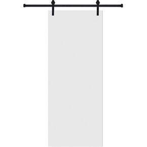 18Double Flat Panel 42 in. x 84 in.White Barn Sliding Door with Hardware kit in Kuwait