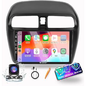 for Mitsubishi Mirage 2012-2025 Car CarPlay Android Auto Navigation Stereo GPS Radio Reverse Camera Display 9" IPS Touchscreen Headunit Tablet Pad Media Player, if Applicable Quad Core 2G+64G in Kuwait