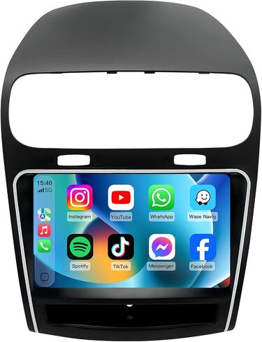 [8Core 4GB RAM 64GB ROM] Car Radio for Dodge Journey 2011-2019: 9" HD Touchscreen Stereo with Wireless Carplay Android Auto 5G WiFi GPS Bluetooth FM AM RDS DSP 36-EQ SWC, 1080P Backup Camera in Saudi Arabia