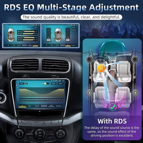 [8Core 4GB RAM 64GB ROM] Car Radio for Dodge Journey 2011-2019: 9" HD Touchscreen Stereo with Wireless Carplay Android Auto 5G WiFi GPS Bluetooth FM AM RDS DSP 36-EQ SWC, 1080P Backup Camera in Saudi Arabia