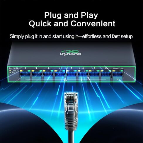 InHand Networks 9-Port High-Power PoE+ Unmanaged Ethernet Switch in Saudi Arabia