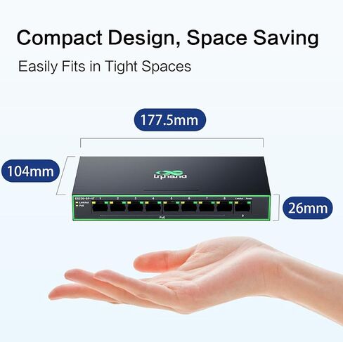 InHand Networks 9-Port High-Power PoE+ Unmanaged Ethernet Switch in Saudi Arabia