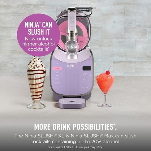 Ninja SLUSHi XL Smart Frozen Drink Maker 10+ Servings Pink Violet, FS601PK1 in Saudi Arabia