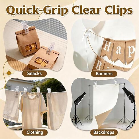 30 Pack Balloon Clips, Rings - Balloon Arch Supplies with 10 Spring Clamps for Balloon Arch and 20 Connectors for Birthday Decorations, Party Crafts, and Photography Studios in Saudi Arabia