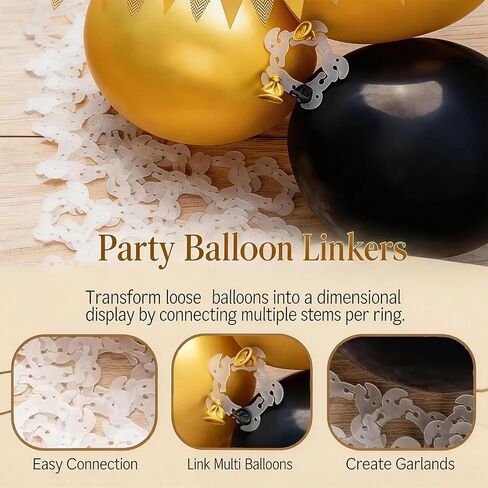 30 Pack Balloon Clips, Rings - Balloon Arch Supplies with 10 Spring Clamps for Balloon Arch and 20 Connectors for Birthday Decorations, Party Crafts, and Photography Studios in Saudi Arabia