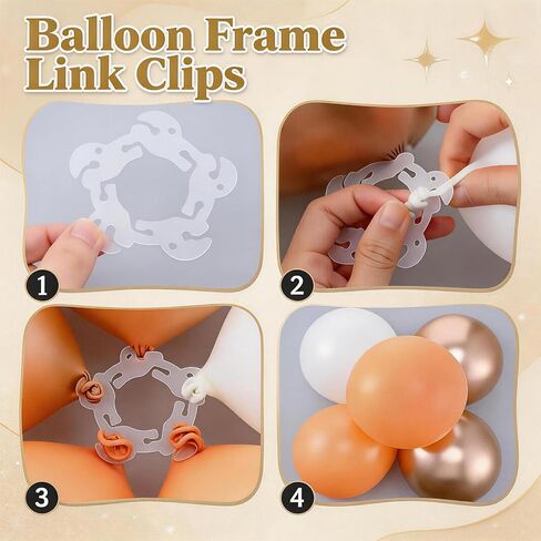 30 Pack Balloon Clips, Rings - Balloon Arch Supplies with 10 Spring Clamps for Balloon Arch and 20 Connectors for Birthday Decorations, Party Crafts, and Photography Studios in Saudi Arabia