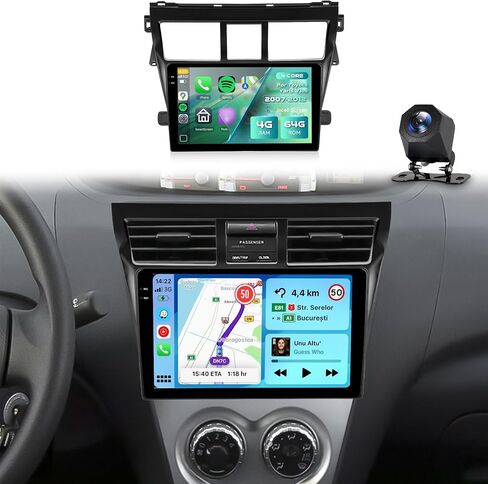 9'' Car Stereo for Toyota Yaris 2007-2013, Wireless CarPlay Android Auto in Kuwait
