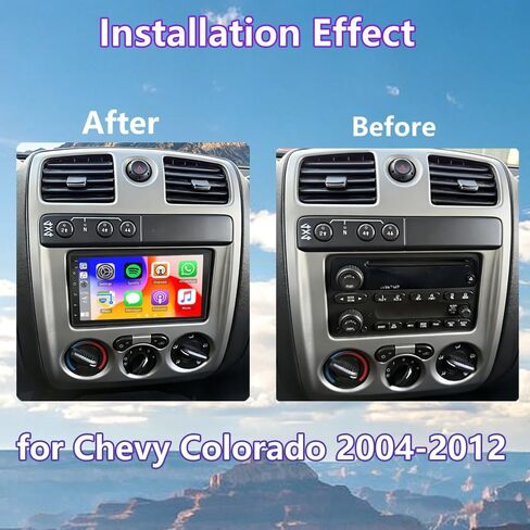 7" Double Din Car Radio for Chevrolet Chevy Colorado 2004-2012,Android 13 Touch Screen Head Unit with Wireless/Wired CarPlay Android Auto GPS Navigation Bluetooth FM RDS SWC Backup Camera+MIC,2+32G in Saudi Arabia