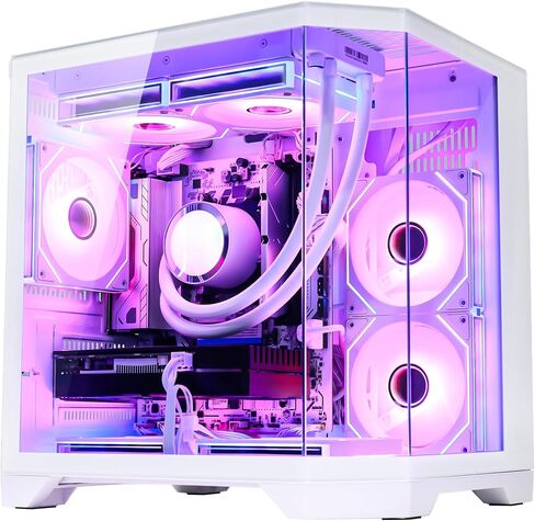 Ocean of Stars AI Gaming PC Desktop - Geforce RTX 5070 12GB - AMD Ryzen 7 9700X -32GB DDR5 RAM- 1TB PCIe +2TB SATA SSD- 850W PSU- Windows 11 -RGB Lights with Software Control - White in Saudi Arabia