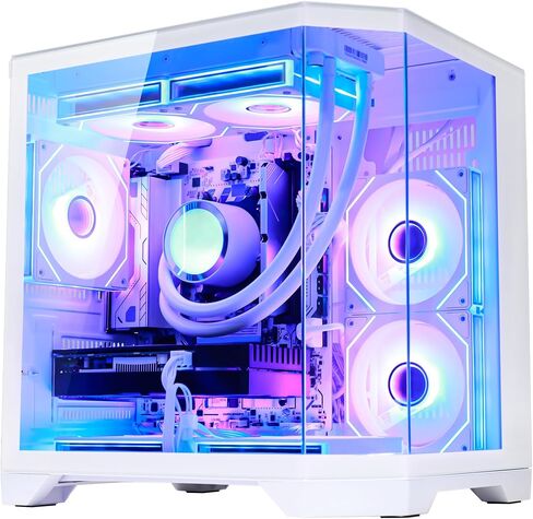 Ocean of Stars AI Gaming PC Desktop - Geforce RTX 5070 12GB - AMD Ryzen 7 9700X -32GB DDR5 RAM- 1TB PCIe +2TB SATA SSD- 850W PSU- Windows 11 -RGB Lights with Software Control - White in Saudi Arabia