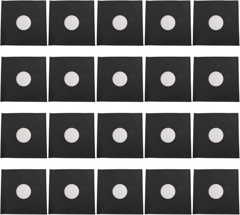 Record Jackets 12 Inch Record Sleeves Sleeves 20pcs Matte Black 350gsm Thick Cardboard Center Hole Outer Covers for 33 RPM in Saudi Arabia