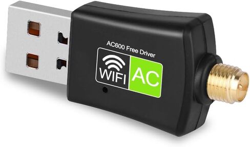 USB WiFi Adapter for Destop PC/Laptop, NETVIP AC600 Dual Band 5GHz/2.4GHz WiFi Dongle with 5dBi Antenna, 802.11ac Wireless Network Card for Windows, CD-Free and Plug & Play in Saudi Arabia