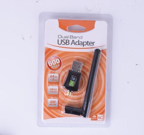 USB WiFi Adapter for Destop PC/Laptop, NETVIP AC600 Dual Band 5GHz/2.4GHz WiFi Dongle with 5dBi Antenna, 802.11ac Wireless Network Card for Windows, CD-Free and Plug & Play in Saudi Arabia